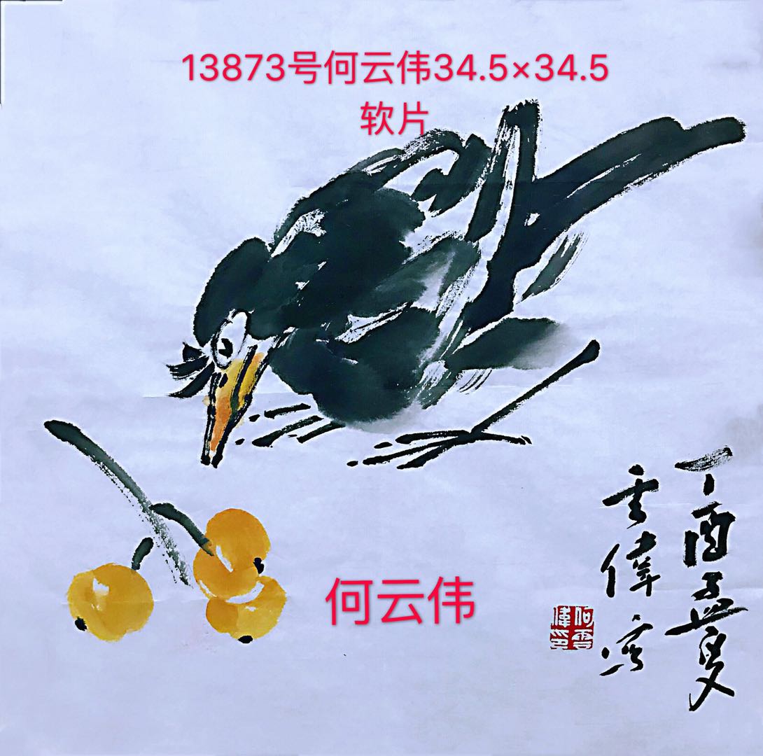 13873号何云伟【枇杷鸟】34.5×34.5软片【】【20220518有上新网站】.jpg