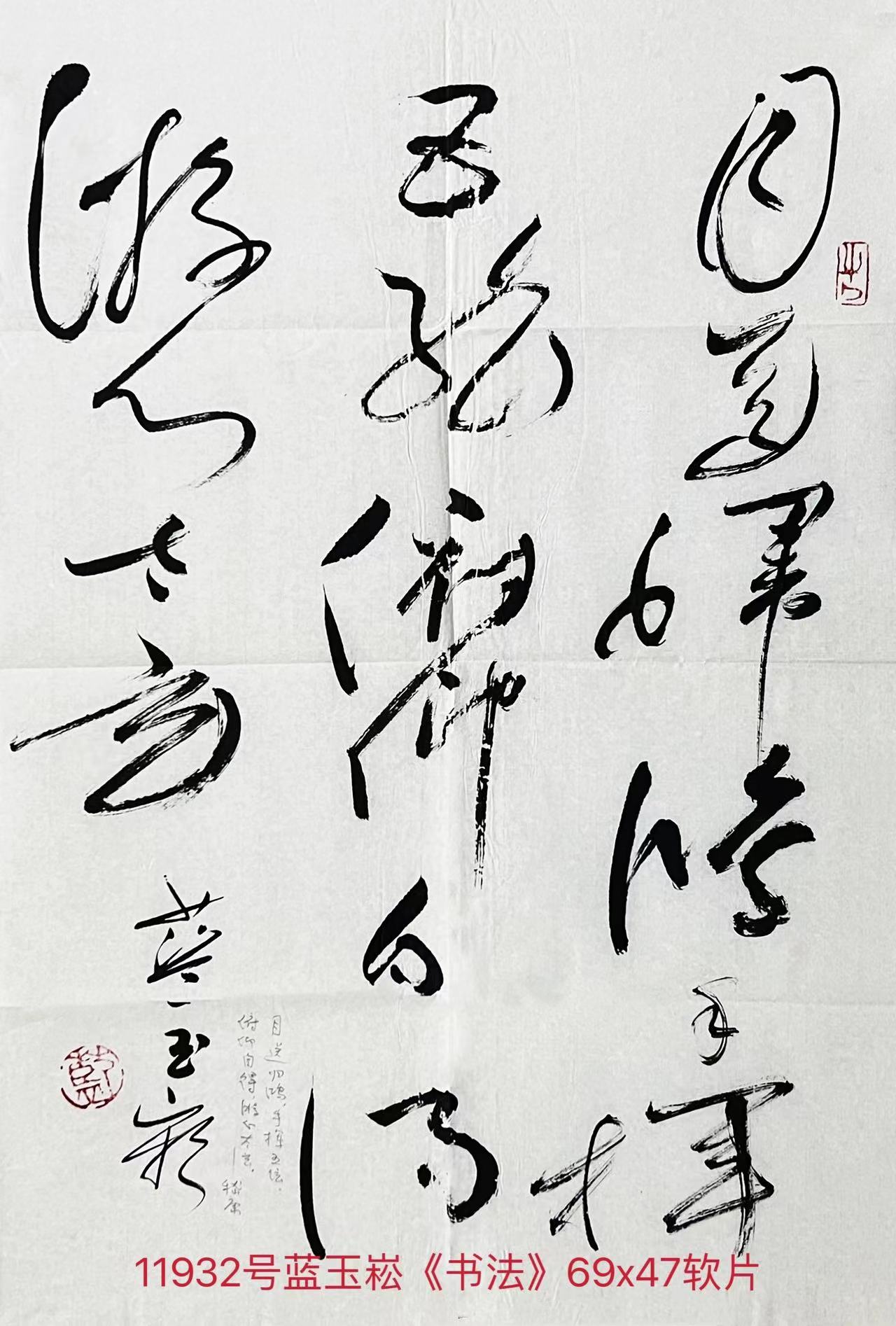 11932号蓝玉崧《书法》69x47软片（约1000元20170611）【】.jpg