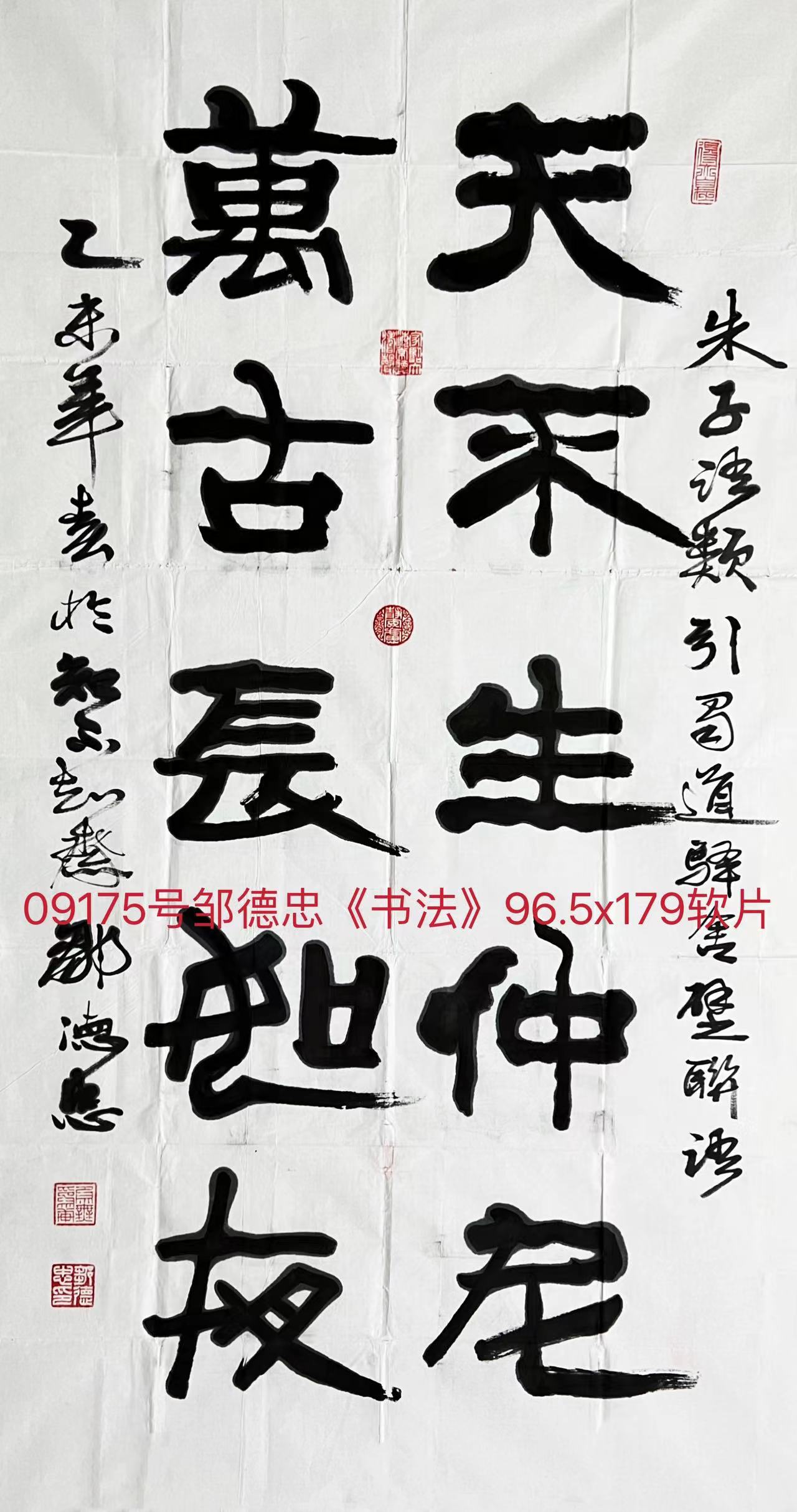 09175号邹德忠《书法》96.5x179软片（3000元江西卖201512）【20220518有上新网站】.jpg
