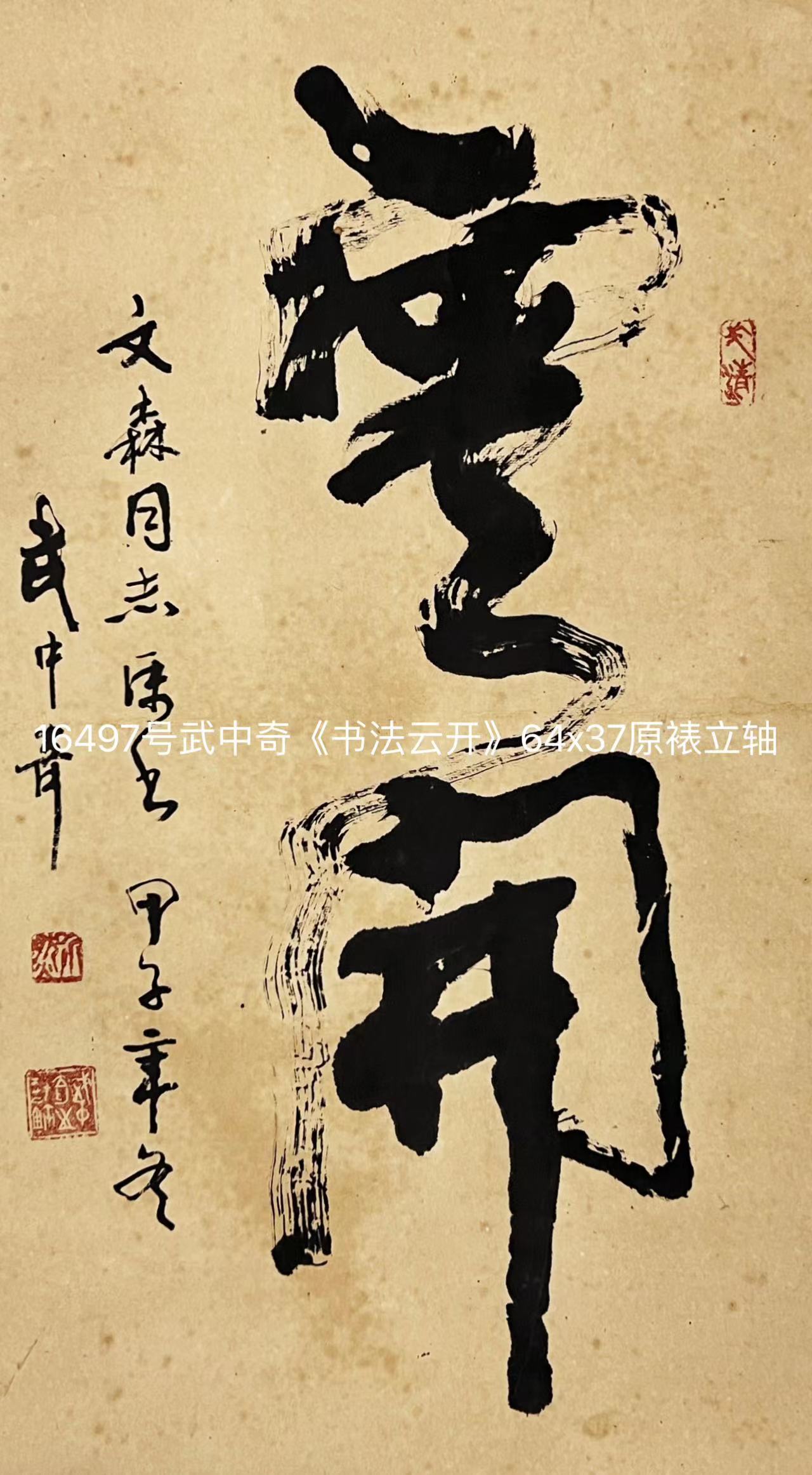 16497号武中奇《书法云开》64x37原裱立轴.jpg